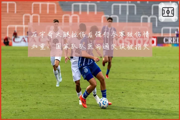 石宇奇大腿拉伤后强行参赛致伤情加重,国家队队医沟通失误被指失职